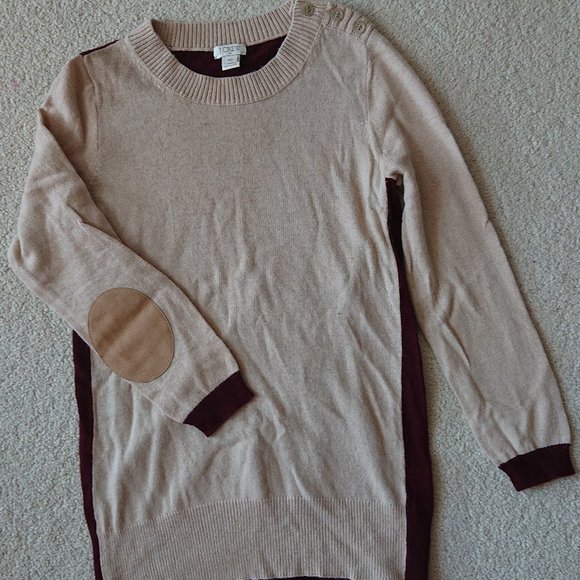 Merino Wool Sweater w/ Elbow Patches - Picture 1 of 7